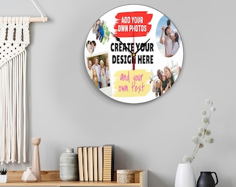 Custom Round Wall Clock, Decorative Clock for Home, Bedroom or Office