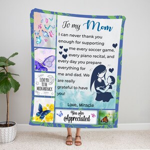 Cobertor para minha mãe, presente de filha para mãe, presente de aniversário, cobertor de carta, presente de dia das mães, cobertor com nome, cobertor para mãe, cobertor para mãe
