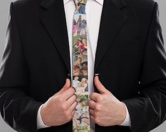 Personalized Photo Tie, Custom Picture Gift, Polyester Necktie