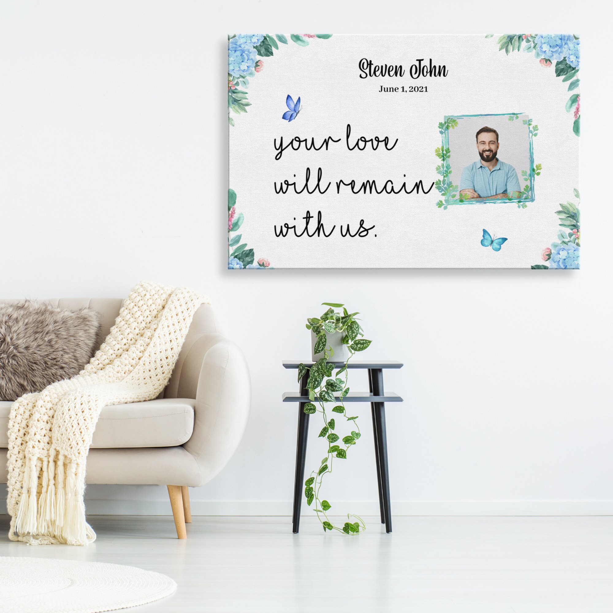 Personalized Memorial Photo Wall Art Memorial Wall Art Décor Etsy UK