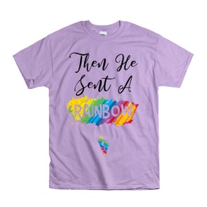 Then He Sent A Rainbow Baby Bump Shirt Future Mom Shirt Maternity T Shirt Maternity Clothes Wifey Shirt New Mom Gift image 3