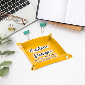 Custom PU Leather Valet Tray: Personalized Decorative Tray