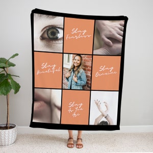 Custom Photo Collage Velveteen Blanket: Personalized Family Gift