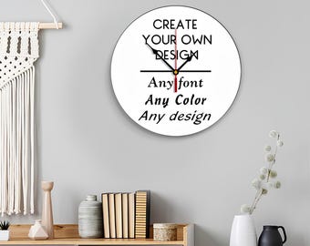 Custom Round Wall Clock, Decorative Clock for Home, Bedroom or Office