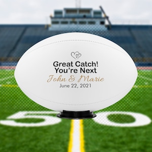 Personalized Rugby Ball, Great Catch Your Next Rugby Ball, Custom Rugby Ball, Coach Gift, Team Gift, Wedding Gift, Custom Rugby Wedding Ball