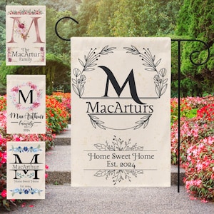 Personalized Family Name Yard Flag: Custom Garden Decor