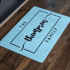 Personalized Family Name Doormat: Housewarming Welcome Mat