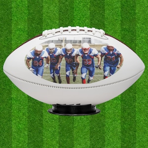 Personalized Full Size Football | Coaches Gift | Teacher Appreciation | Custom Photo Name Football | Photo Ball | Team Photo Ball Gift