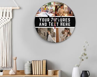Custom Round Wall Clock, Decorative Clock for Home, Bedroom or Office