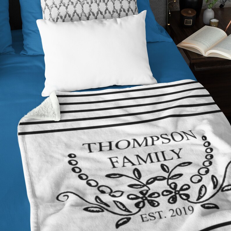 Personalized Anniversary Blanket Housewarming Gift Wedding Etsy