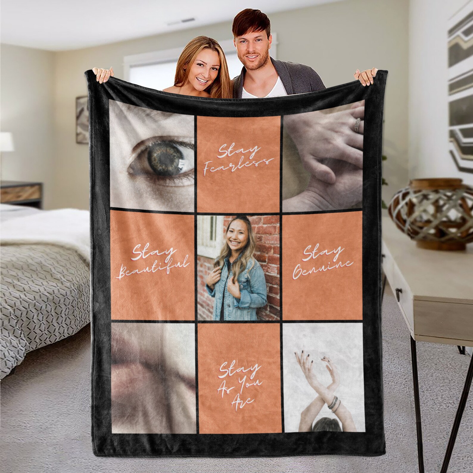 Custom Photo Collage Blanket Personalized Gift Picture Etsy