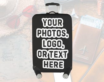 Personalized Luggage Cover: Custom Photo Travel Suitcase