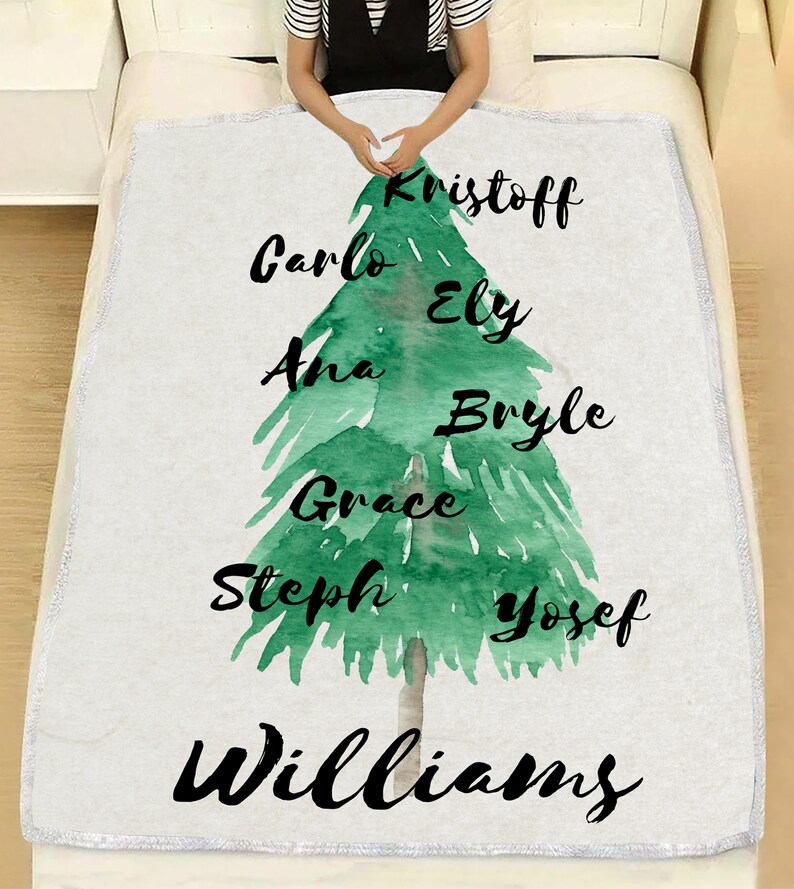 Personalized Family Tree Blanket Family Tree Blanket for Etsy