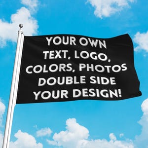 Custom Logo Flag: Personalized Double Sided Polyester Outdoor Decor
