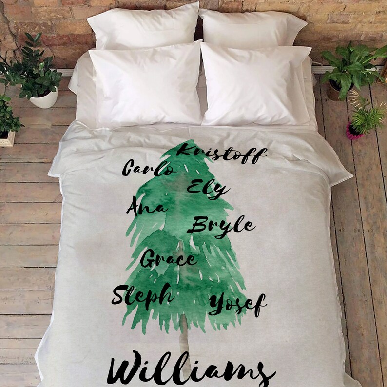 Personalized Family Tree Blanket Family Tree Blanket for Etsy