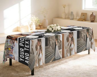 Custom Rectangular Tablecloth , Long Table Cover for Dining, Parties and Events