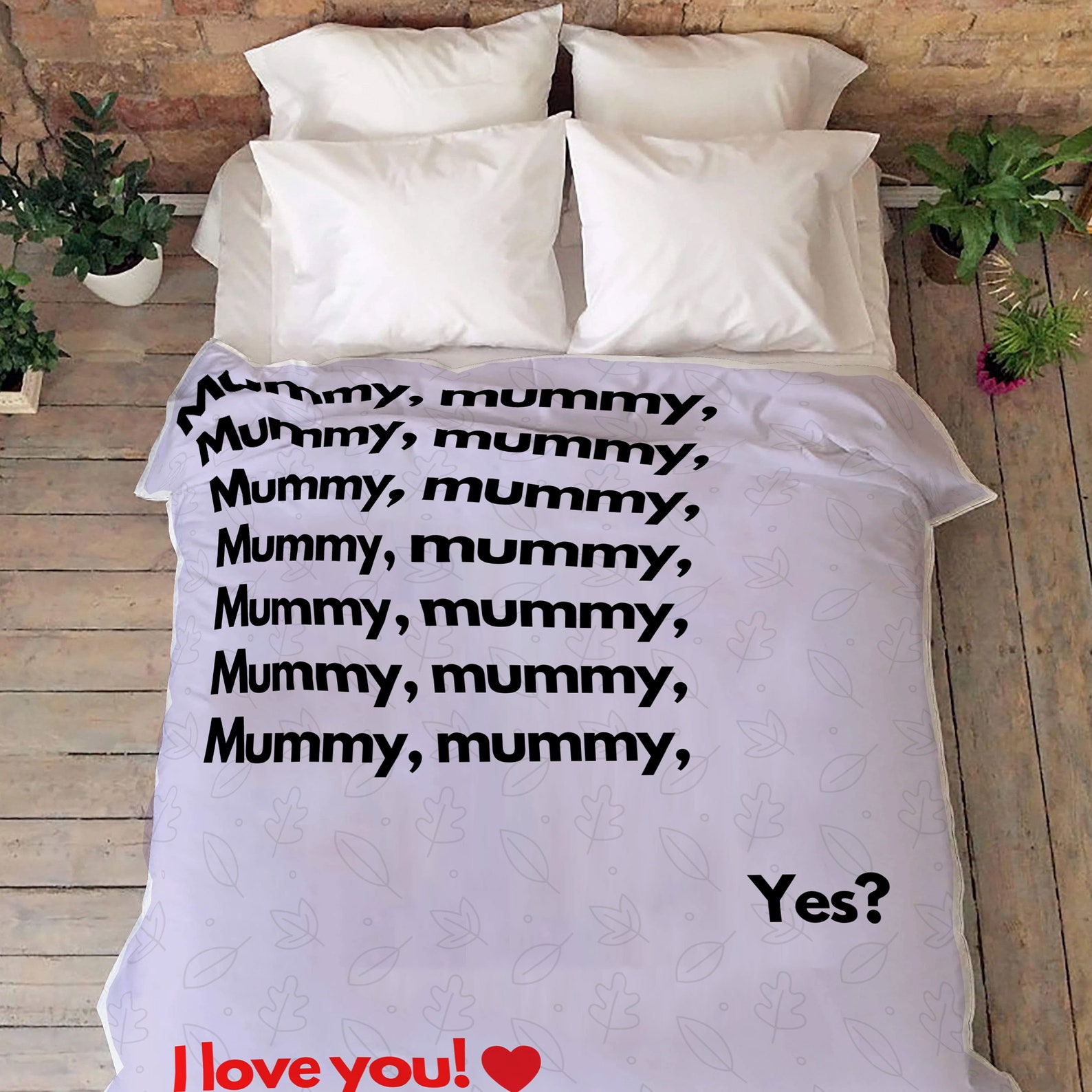 Mom Blanket Gift Mummy I Love You Blanket Blanket Gift for Etsy