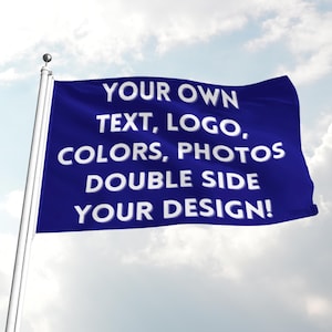 bandera personalizada, logotipo personalizado, bandera exterior, Banderas, Personalizado, doble cara, banderas personalizadas, regalo personalizado, Nombre personalizado, Foto personalizada, Exterior