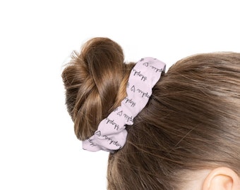 Custom Name Satin Scrunchie, Personalized Gift for Her