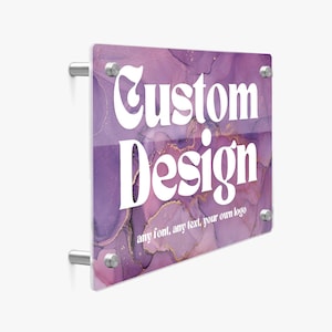 Custom Acrylic Logo Sign: Office, Business, Home (7.9&#39;&#39;x11.8&#39;&#39;)