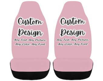 Personalized Car Seat Covers: Custom Photo Design, Universal Fit (2 Pcs)