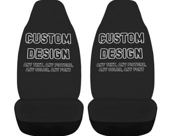 Personalized Car Seat Covers: Custom Photo Universal Fit (2 Pcs)