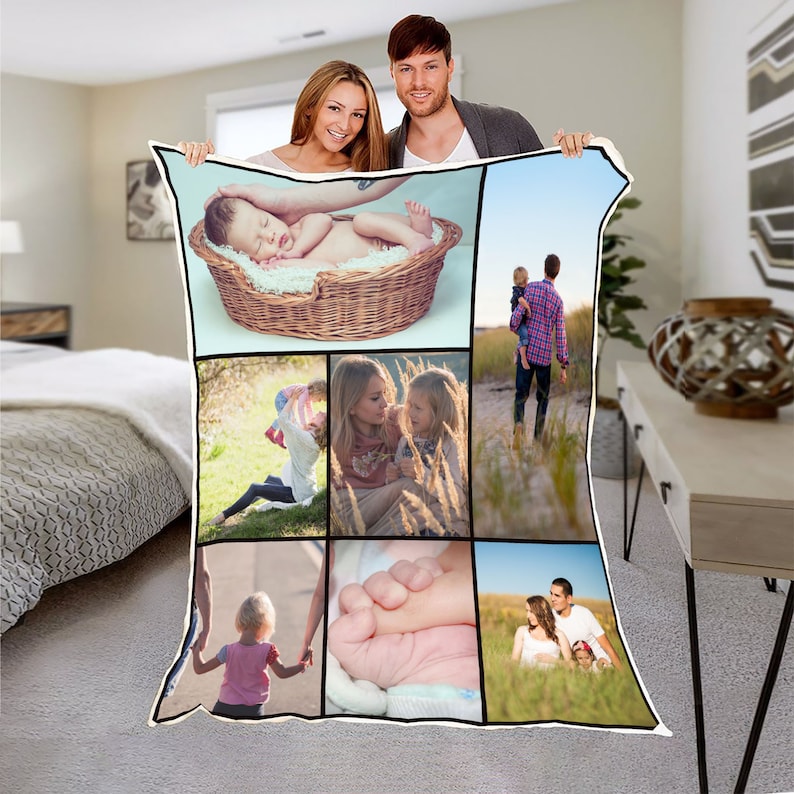 Personalized Photo Album Blanket Custom Family Blanket | Etsy