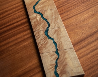 Wood Coaster set with Epoxy &quot;River&quot;