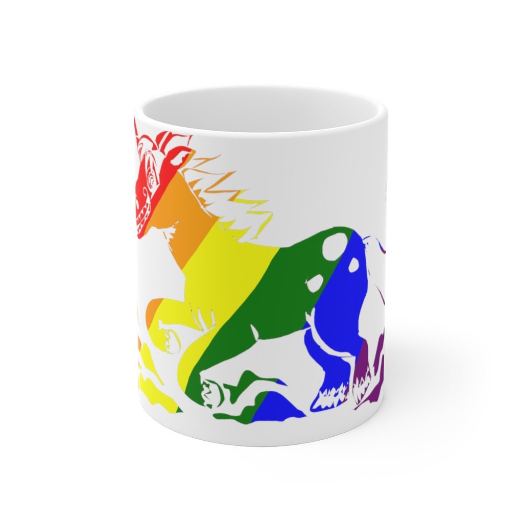 Multicolor Unicorn White Ceramic Mug, 11Oz | 33Cl