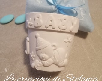 20 jars/wedding favor for birth or baptism in ceramic powder