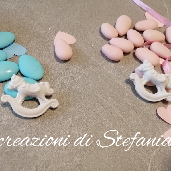 20 cavallini a dondolo in polvere di ceramica