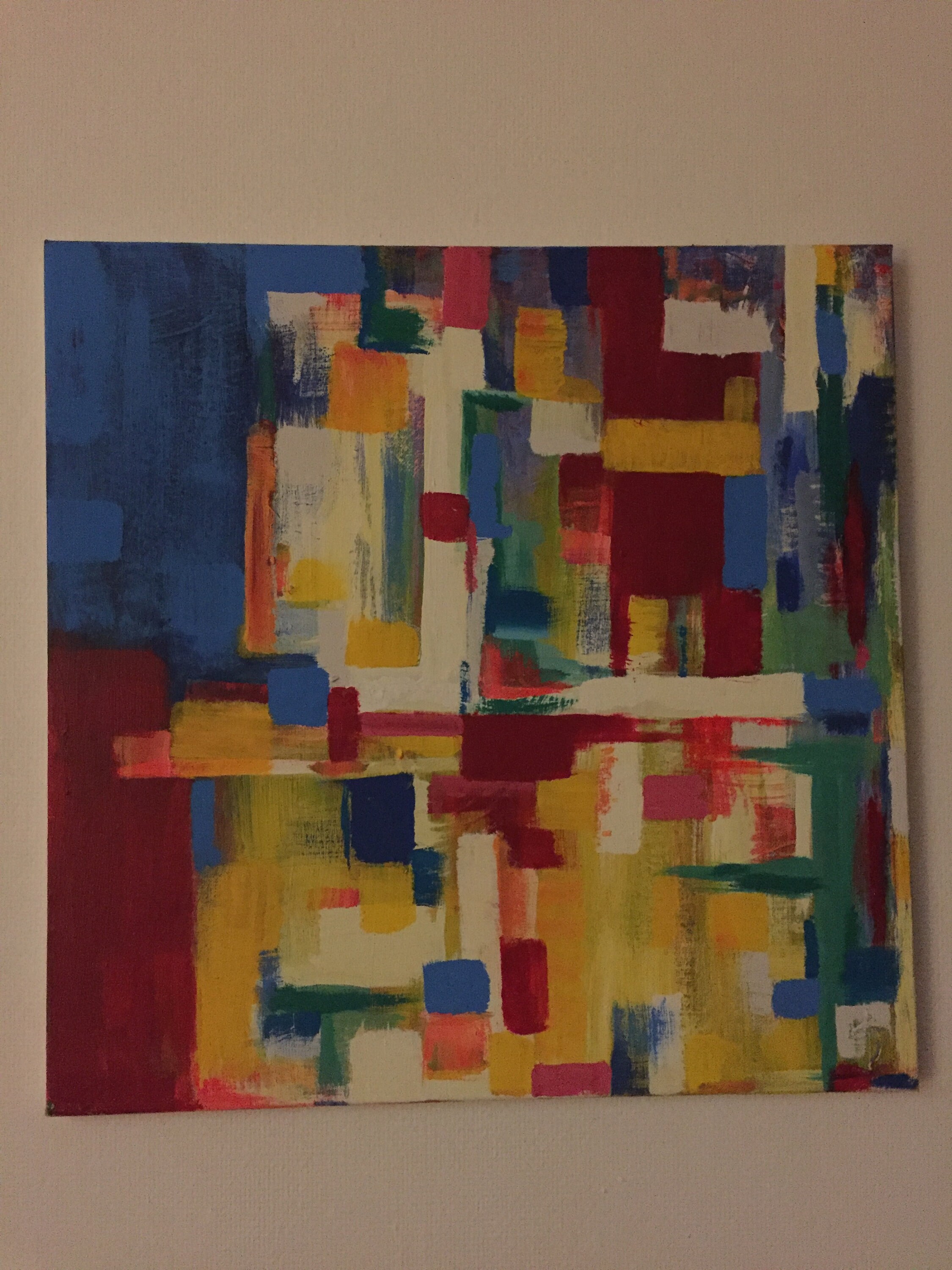 Handpainted Acrylic Painting on Canvas Frame Abstract 60x60 Etsy