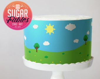 Kids Cartoon Cake Wrap, icing sheet! Favourite TV shows edible image, birthday cake decorations.