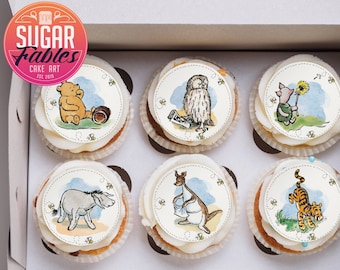 Winnie the Pooh and Friends Edible Cupcake Toppers! Birthday, Baby Shower! Multiple sizes.