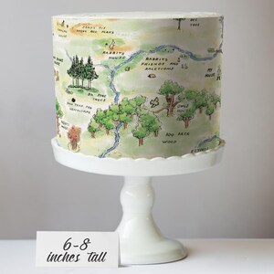 Hundred Acre Wood Cake Wrap Winnie the Pooh Edible Image Classic Storybook Frosting Sheet Woodland Bear First Birthday & Baby Shower Decor image 7