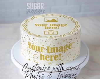 Envoltorio de pastel con foto personalizado, imagen comestible personalizada, lámina de glaseado con impresión personal, adorno para fotografía, postre que se quema, tendencia, tira de película fotográfica