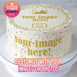 Custom Edible Image Cake Wrap Photo  Foto Logo Edible Image Cake Strips Personalized Cake Borders Photo Cake Topper Cake Decal