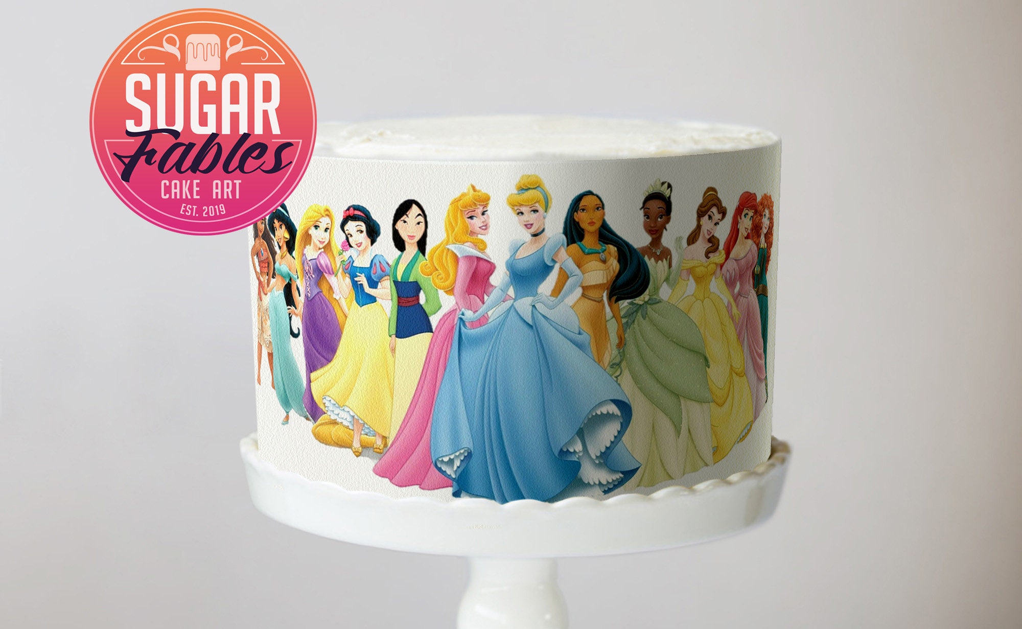 Disney Princess Snow White Cinderella Aurora Jasmine Tiana Rapunzel Edible  Cake Toppers – Ediblecakeimage