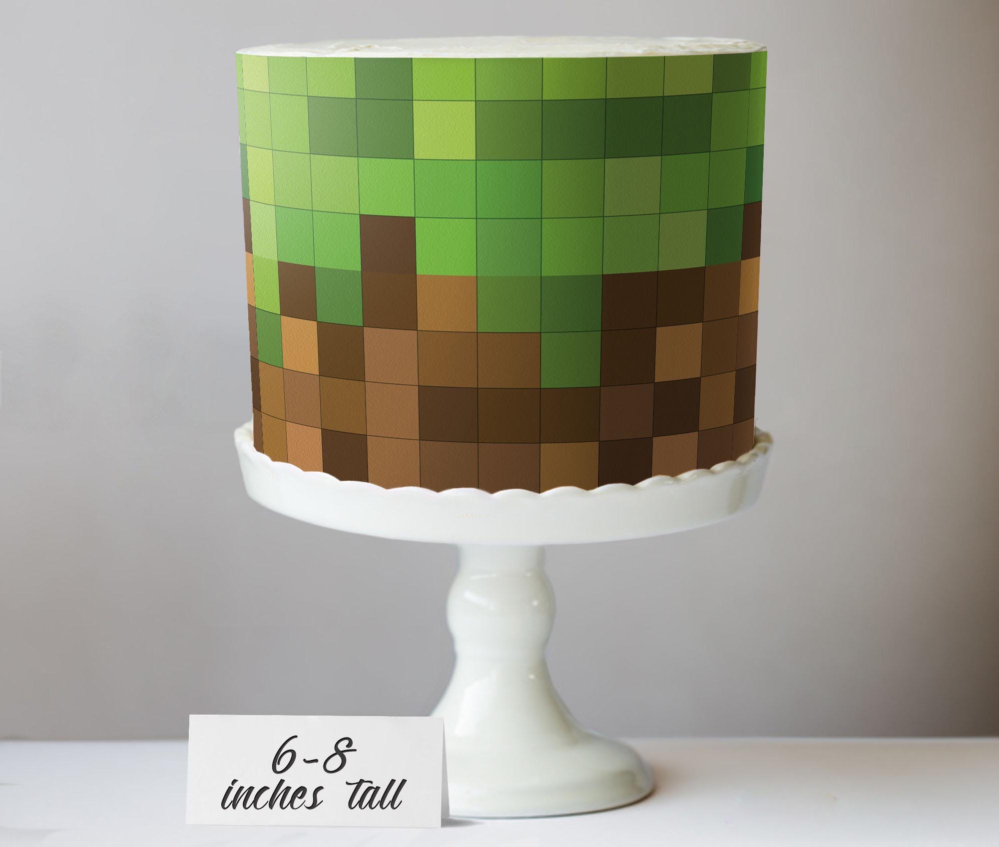 Pixel Gamer Party Cake Wrap