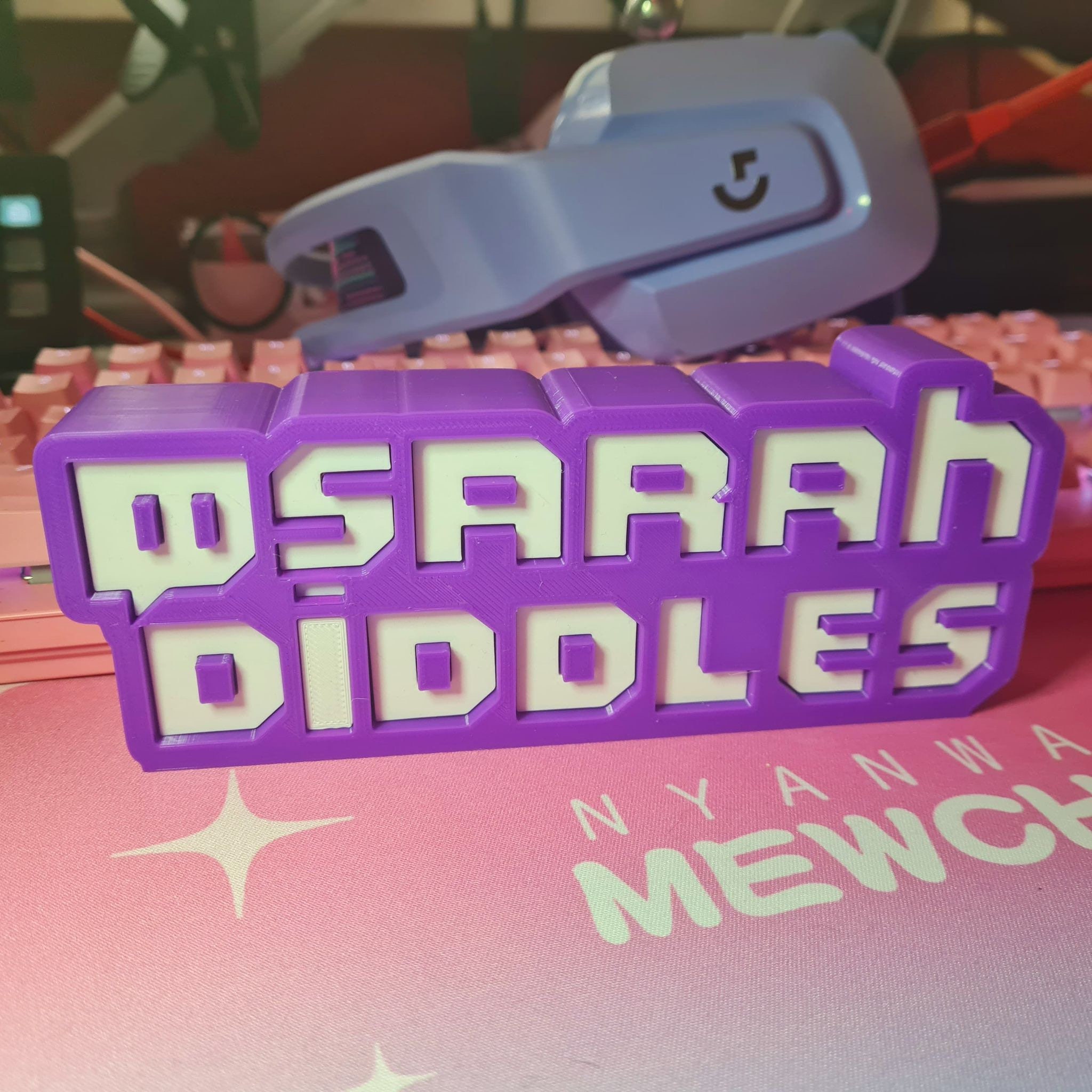 Personalised twitch name streamer streaming gift custom 3d | Etsy