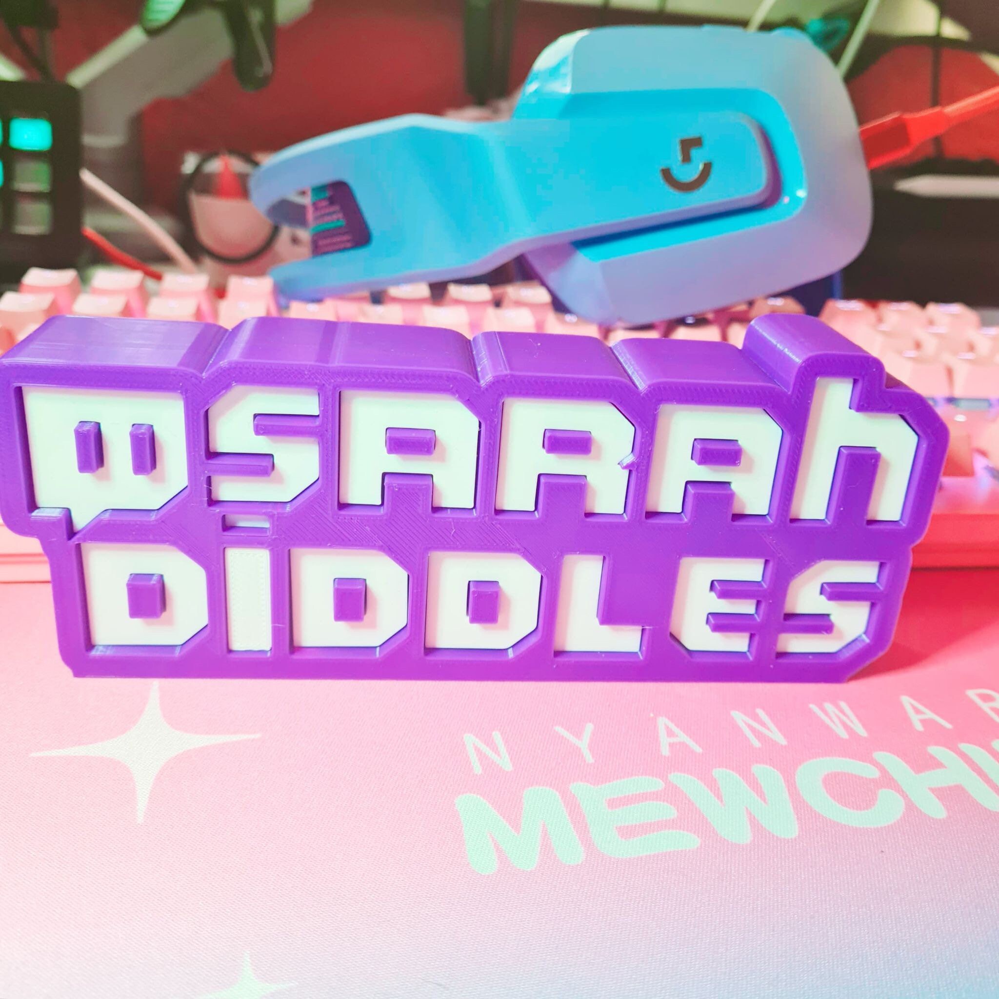 Personalised twitch name streamer streaming gift custom 3d | Etsy