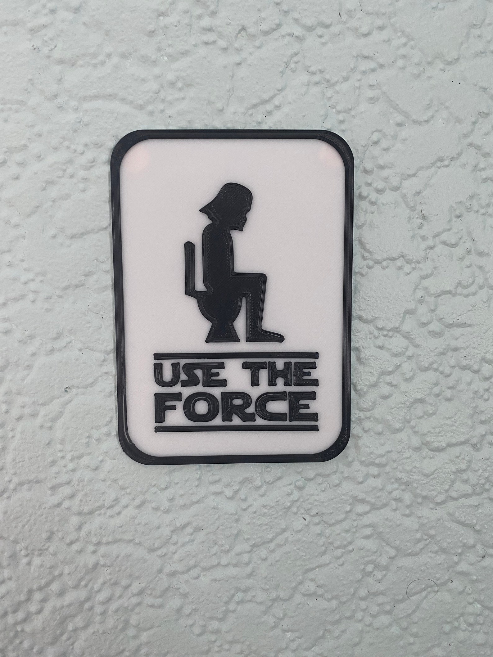 Star Wars Use The Force Funny Bathroom Sign Man Cave Etsy