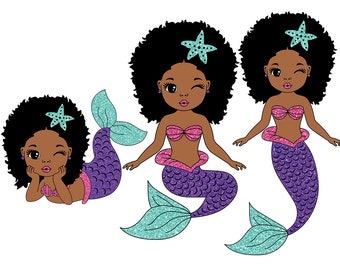 Free Free 325 Afro Baby Mermaid Svg SVG PNG EPS DXF File