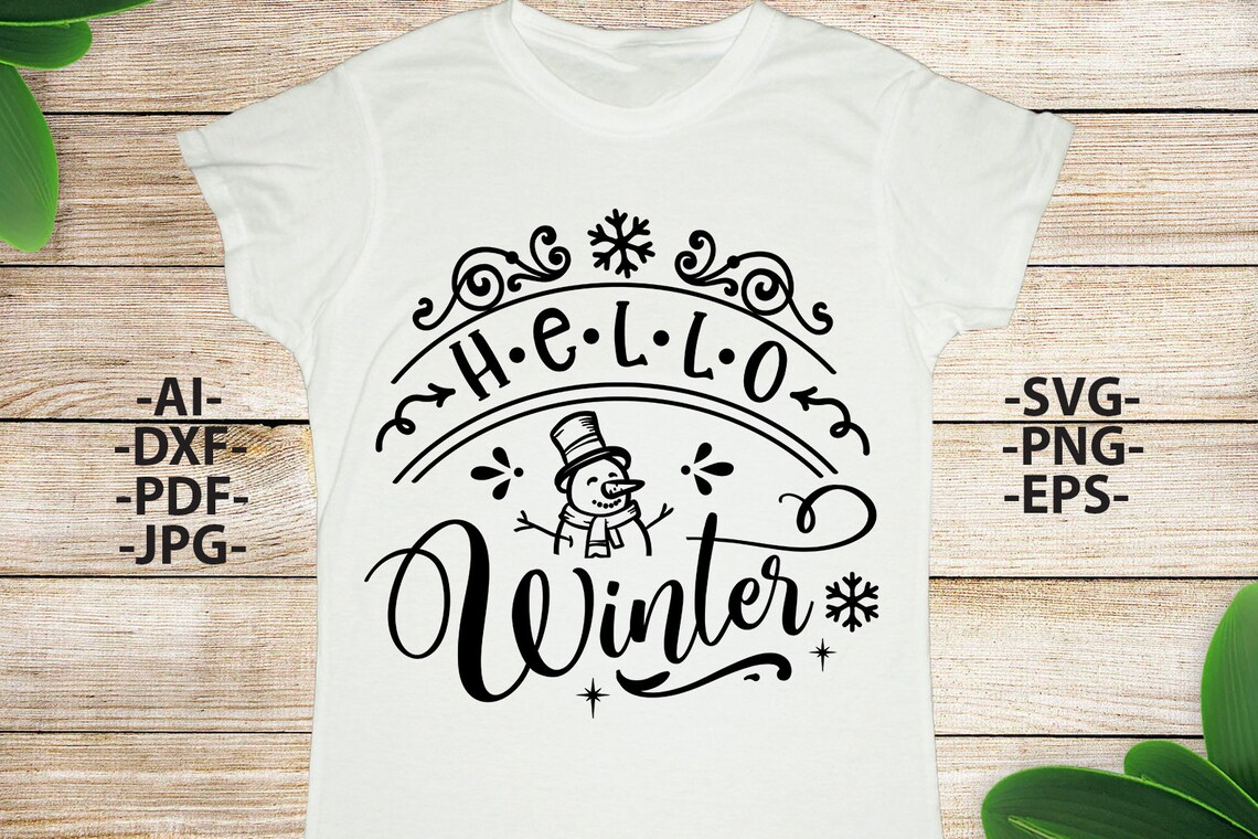 Download Hello Winter Svg Christmas Shirt SVG Christmas SVG | Etsy