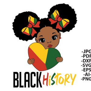 Black History Svg, Black Girl Quotes, Afro Puff Svg, Afro Girl Svg, Black History Shirt, Little Girl Clipart, Black Woman Svg, Svg Cut files