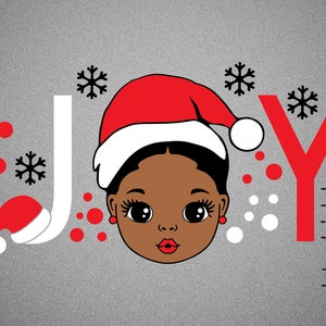 Christmas Joy Girl Svg, Afro Girl Svg, Little Cute girl, Family Christmas Svg, Christmas tshirt Svg, Christmas Clipart, Svg Cut files