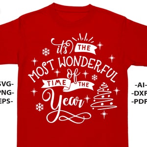 É a época mais maravilhosa do ano Svg, camisa de Natal SVG, clipart de Natal, Dxf Cricut, silhueta Cricut, arquivo de corte svg