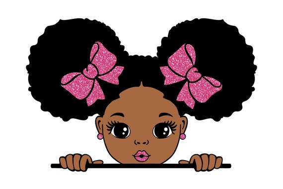 Afro Puff African Pattern Bow Girl T-Shirts For Toddler Gift Afro Puff African Pattern Bow Girl T-Shirts For Toddler Gift