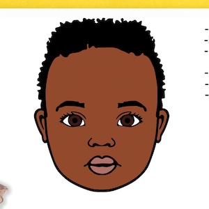 Afro Black Boy SVG: Arquivo de corte Melanin Kid Peekaboo (download digital)