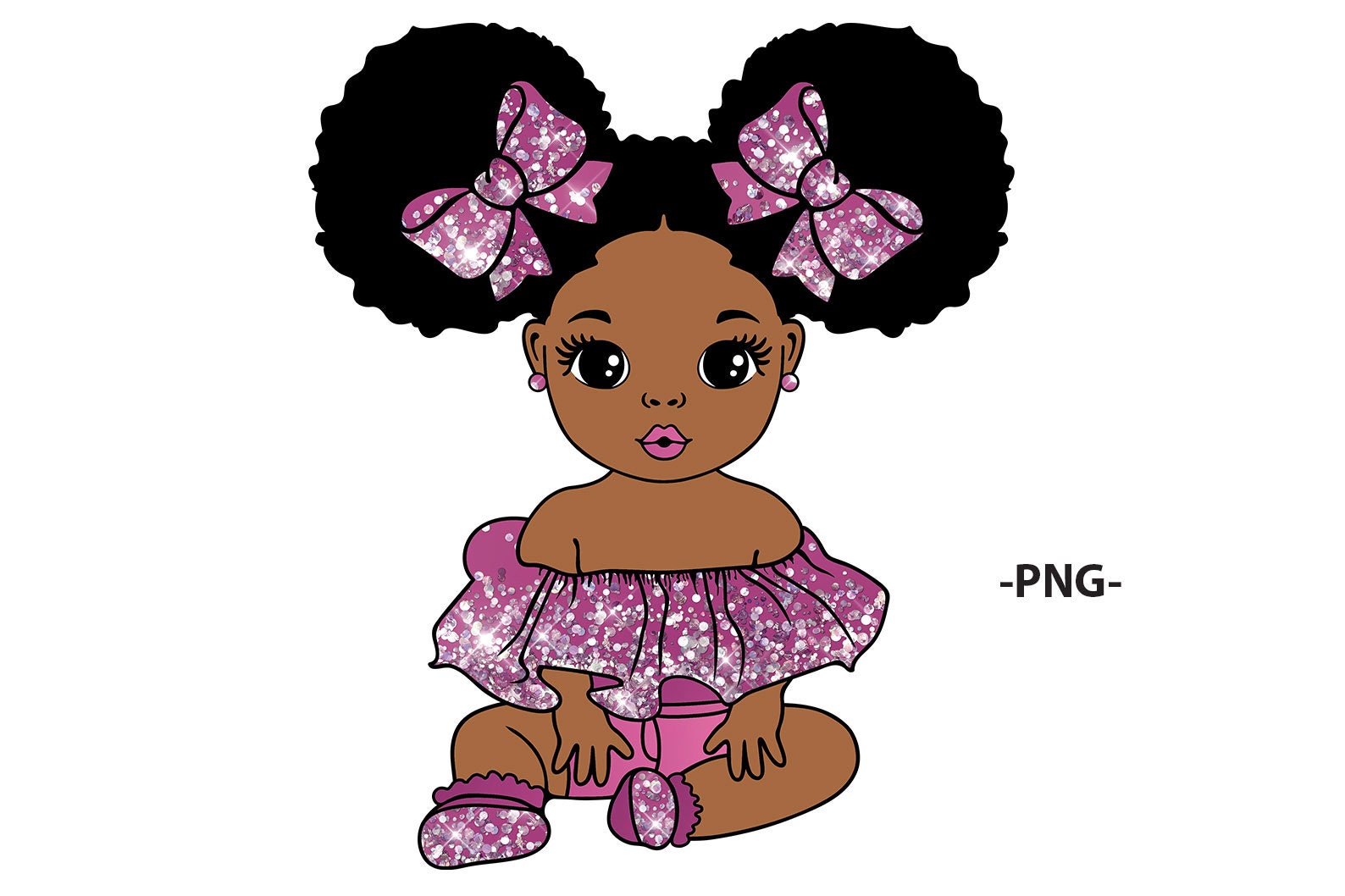 Afro puff sale baby png
